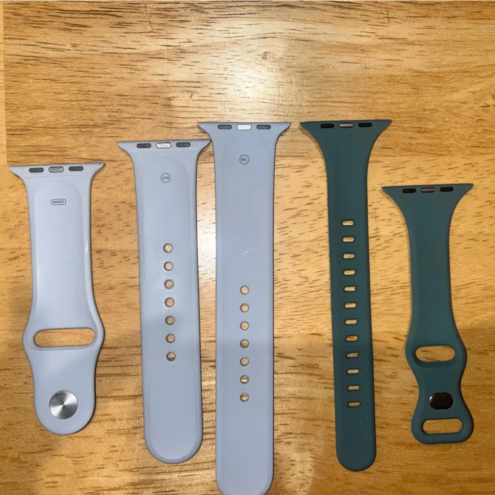 Apple Watch Band Bundle | 2 Silicone Bands | Gray & Green